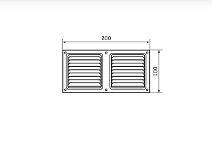 Решетка вент. 100х200 мм (медь антик) #234513